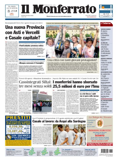 Il Monferrato - Edizione 57 del 20/07/2012